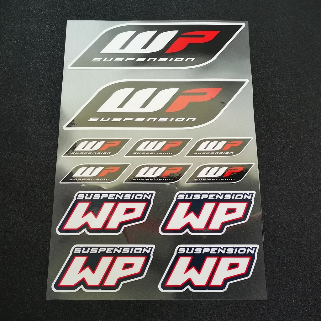 【Ready Stock】Motorcycle WP Suspension Motorcycle Bicycle Sticker Forks Decals Stickers Graphic Set Logo Adhesive Kit