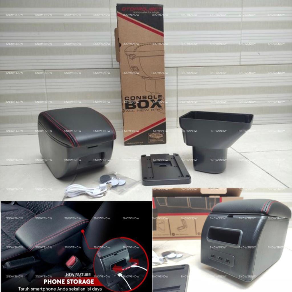 Console Box Arm Rest Brio 2018 BRV Mobilio V3 with USB