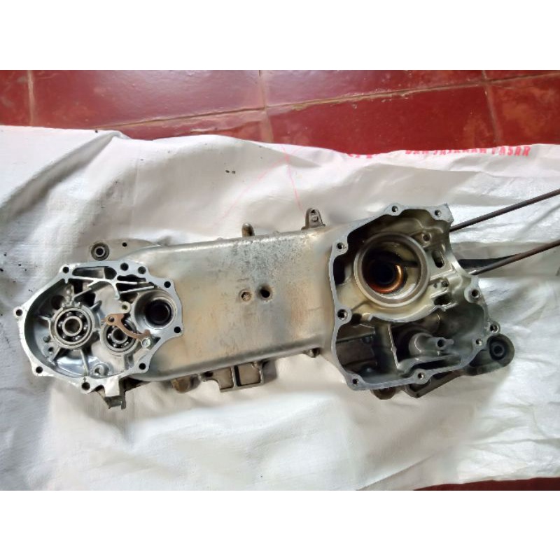 Crankcase Kiri Honda Beat Fi Esp Beat  Pop-Original K44 Sudah Starter Halus, krengkes halus