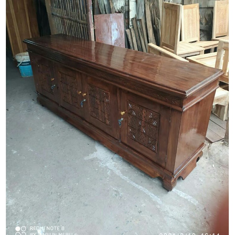 bufet tv datar jati berkualitas