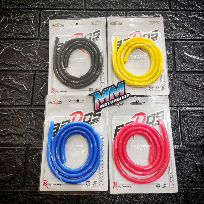 Selang Bensin Variasi Baros copy KTC Hitam Merah Kuning Biru 87cm