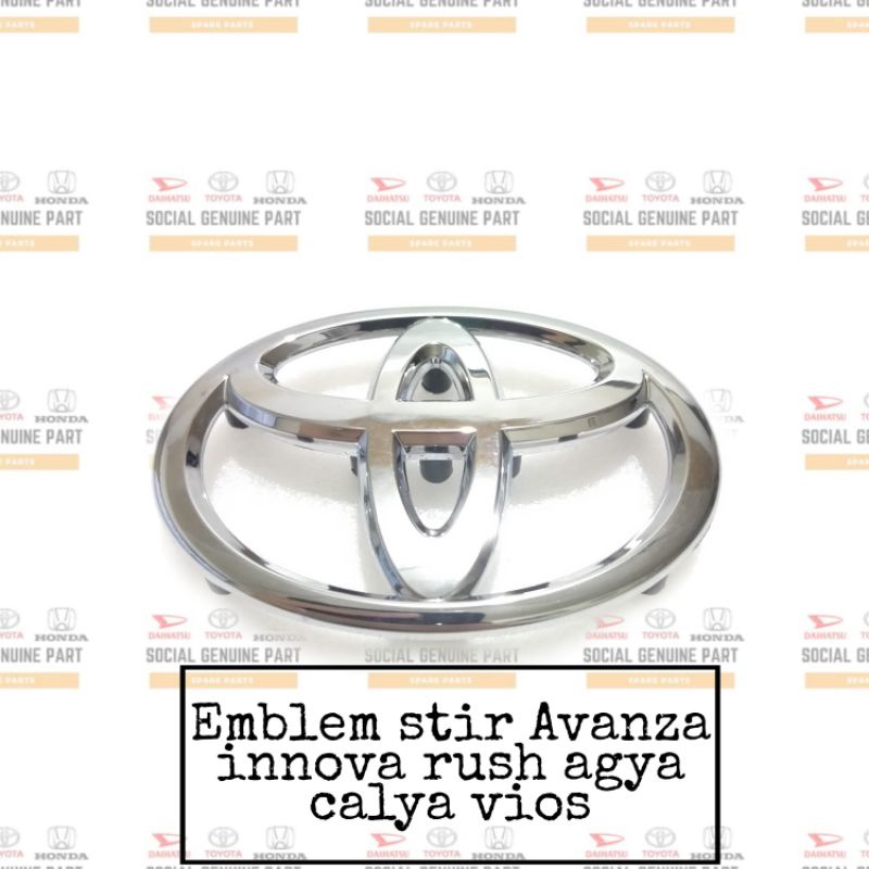 Emblem logo stir Toyota Avanza innova rush calya fortuner agya camry Vios original