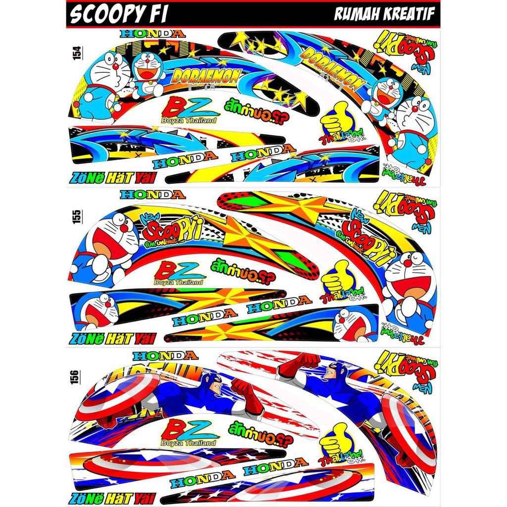  stiker  striping scoopy fi thailook animasi  Shopee Indonesia