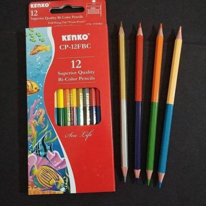 

Pensil Warna Kenko 24 Warna Bicolor ( isi 12 biji dengan 2 sisi warna yang berbeda)