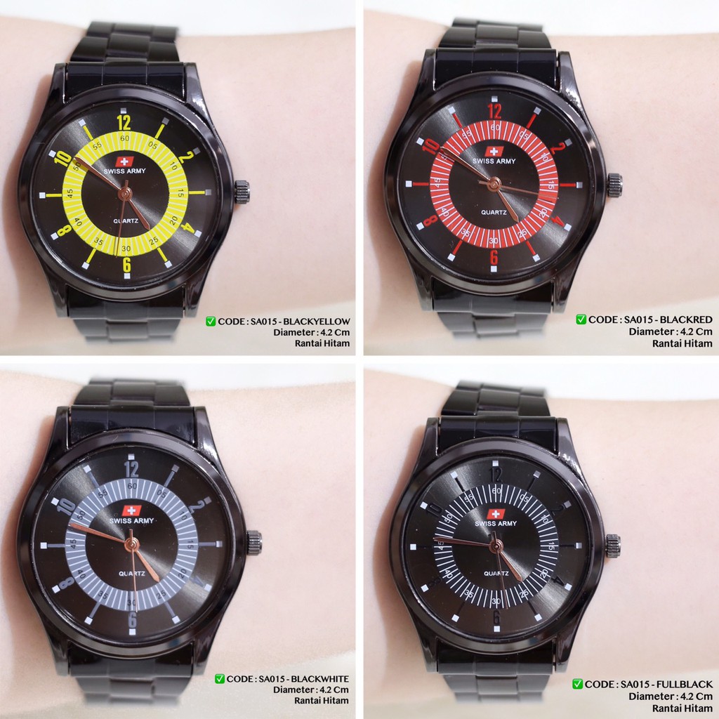 Jam tangan COUPLE rantai murah pria dan wanita warna silver dan hitam harga GROSIR GR035