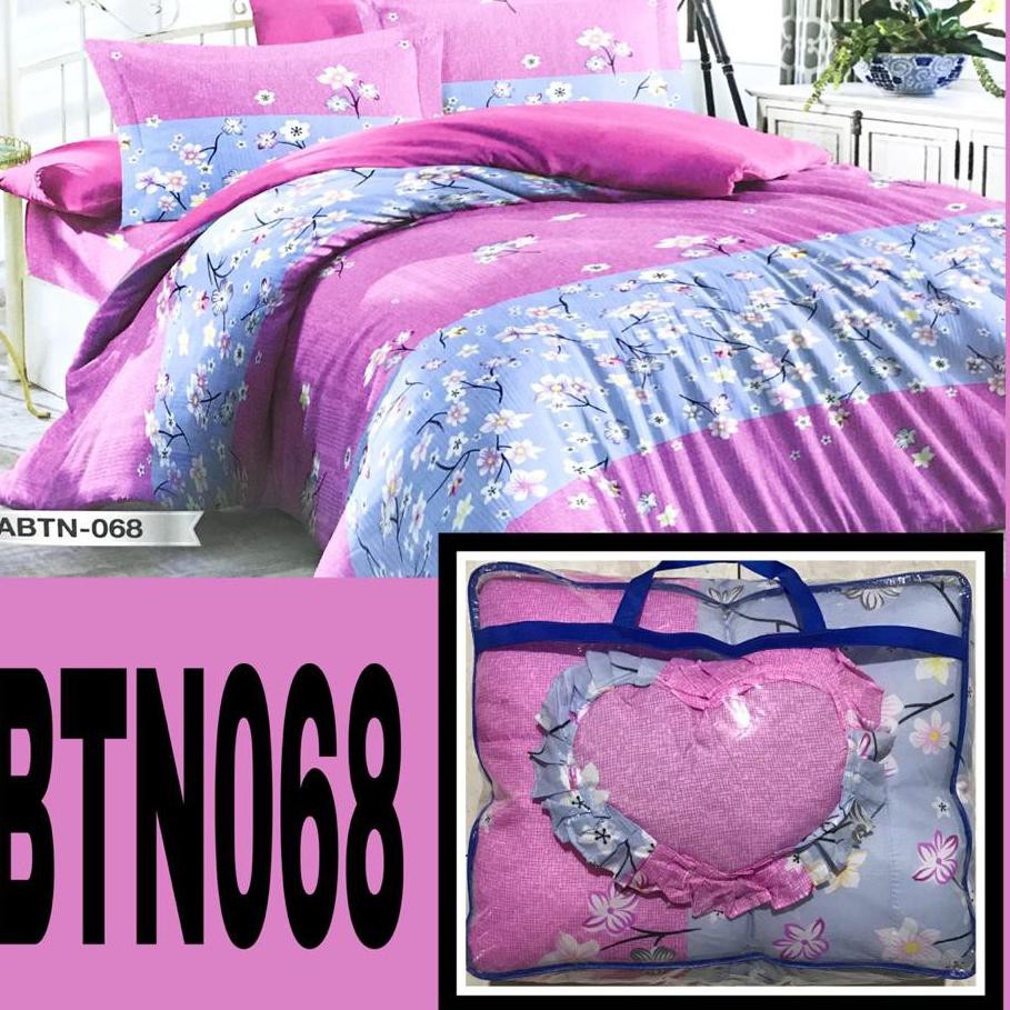 DR84 ✦ Bad cover Set + Sprei Terlaris King/Queen Size Merk Evelyn | Bedcover dan sprei set - Bagus