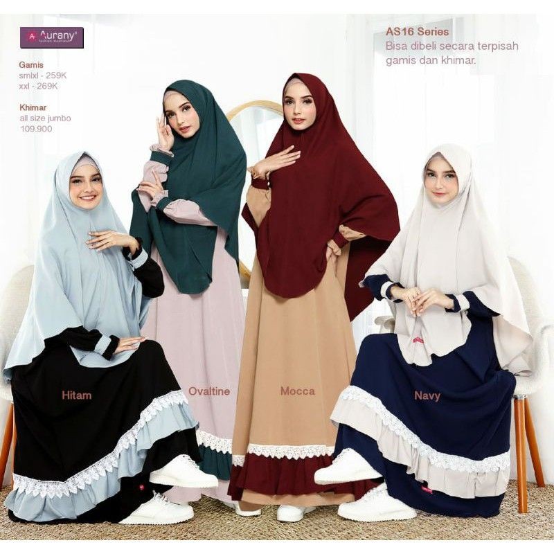 GAMIS SET HIJAB AURANY AS 16