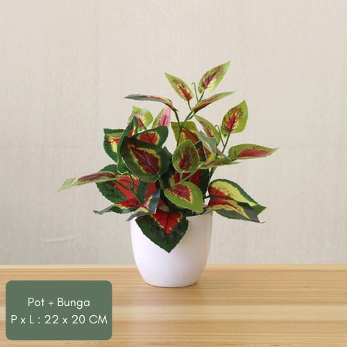 MARKAS PT37 Pot Tanaman Hias Bunga Hias Plastik Ornamen Pot Bongsai Artificial Flower Decoration