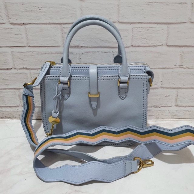 Tas fossil mini ryder horison blue original authentic bag