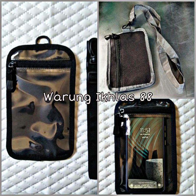 Tas Selempang mini leher Gantung waterproof / Tas kartu dan uang