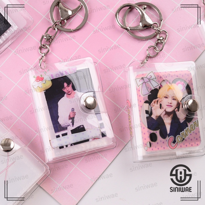 Mini Album Keychain 2 Inchi Holder Ganci Album Foto Gantungan Kunci Portable Bahan PVC