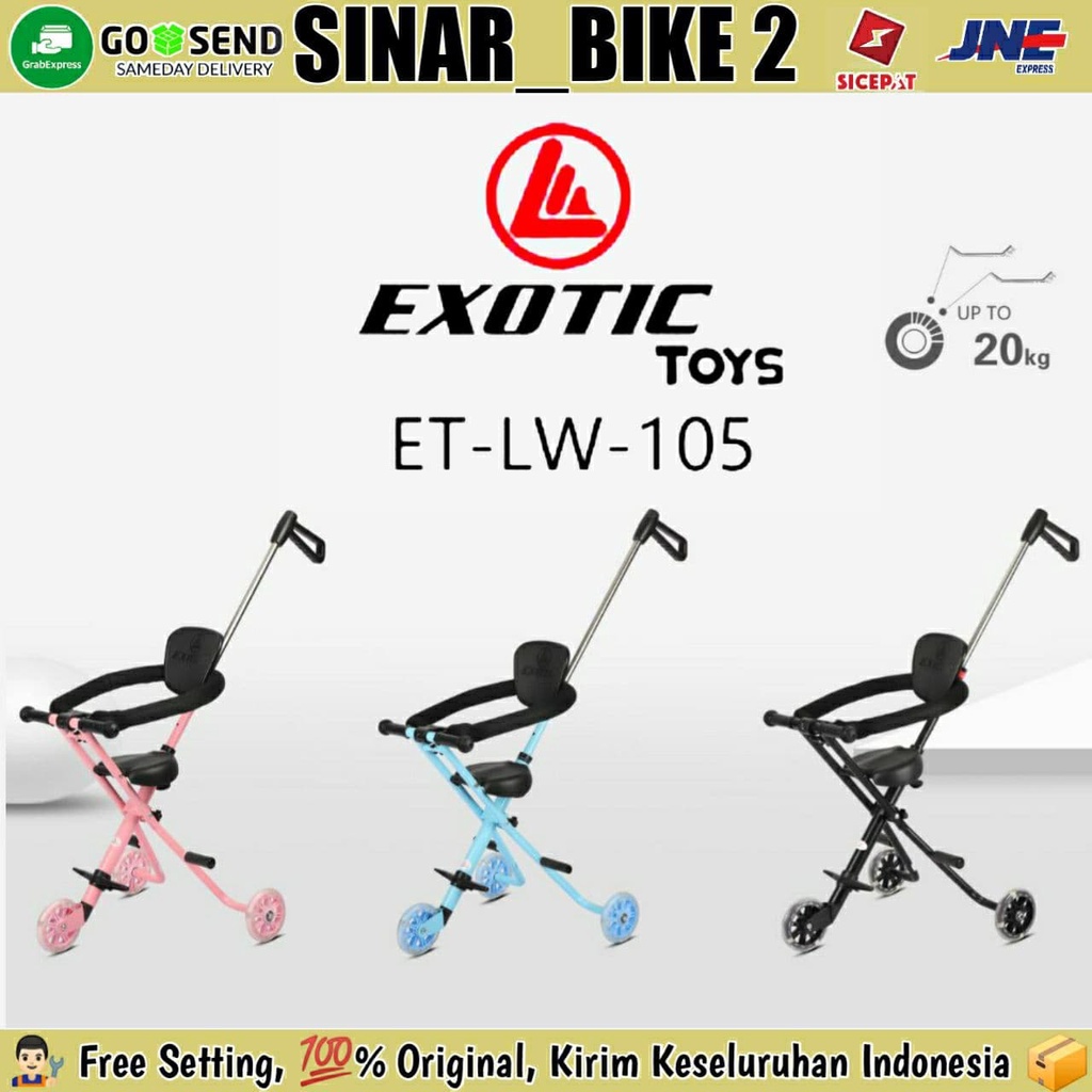 Magic Stroller Micro Trike Exotic LW-105 Sandaran Bisa Bolak Balik