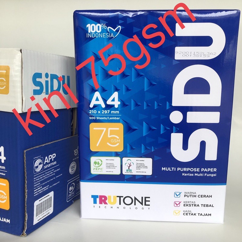 

HVS A4 75 gsm Sinar Dunia