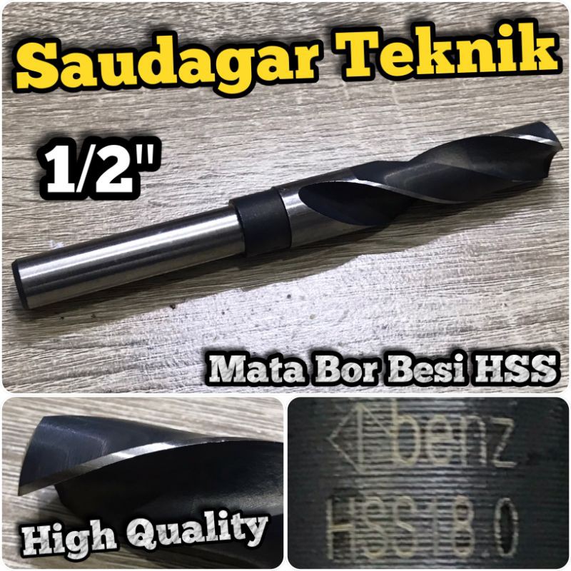 Mata Bor Besi 18mm Untuk Mesin Bor Tangan Reduced Shank 1/2&quot; 18 mm