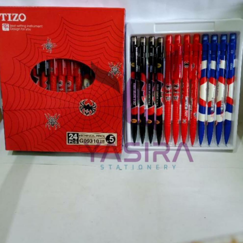 

げ ( 225 Gram ) SATU PACK 24 PCS Pensil Isi Ulang Pensil Mekanik Animasi Lucu Tizo Fancy 0.5mm じ