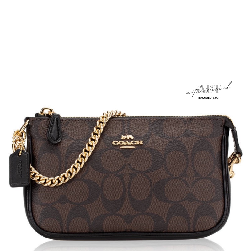Jual [ORIGINAL 100] COACH LARGE WRISTLET 19 IN SIGNATURE EMBOSSED Shopee Indonesia
