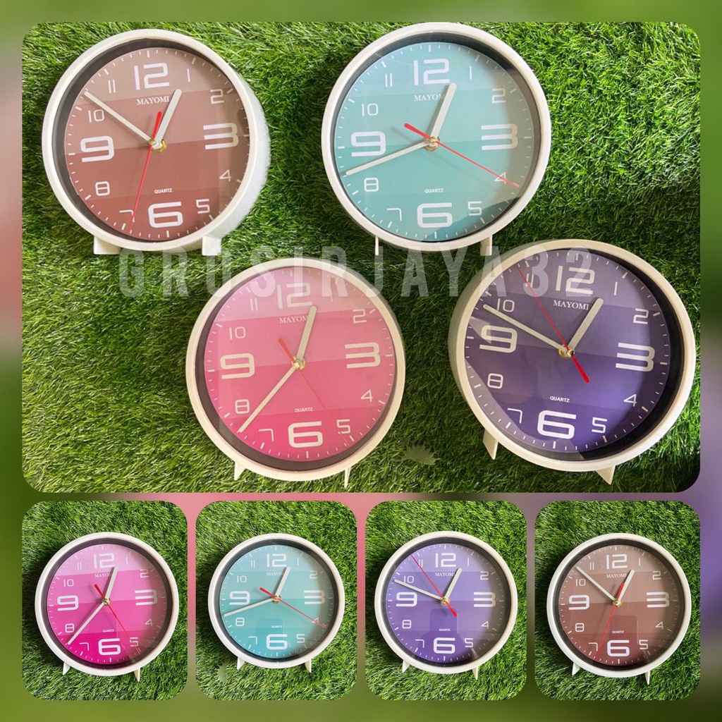 (GROSIRJAYA32) Jam dinding murah COLOURFUL model Minimalis Modern Elegan Mewah