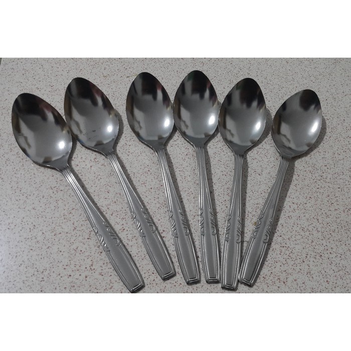 [COD] SENDOK MAKAN STAINLESS STEEL 12PCS / 1 LUSIN