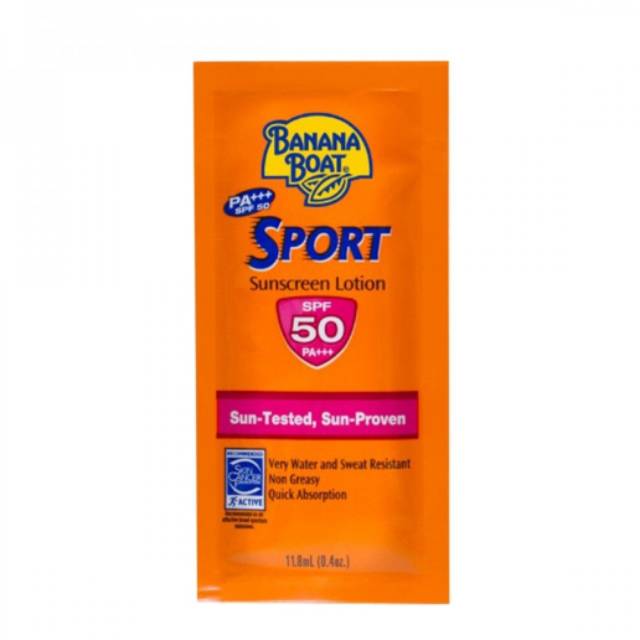 Banana Boat Sport Sunscreen / Ultra Protect Lotion SPF 50 Travel Sample Size
