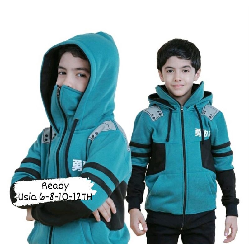 Jacket DISTRO /Jaket Zipper Anak Cowok / Hoodie Jaket Ninja Keren / Jaket Gaul Anak Usia 6-12Th Adem Tebal Gaul Tosca, 8T