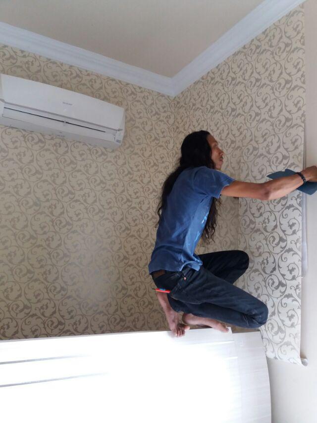 V013ls Wallpaper Sticker Ku Vintage Silver - Wallpaper Dinding