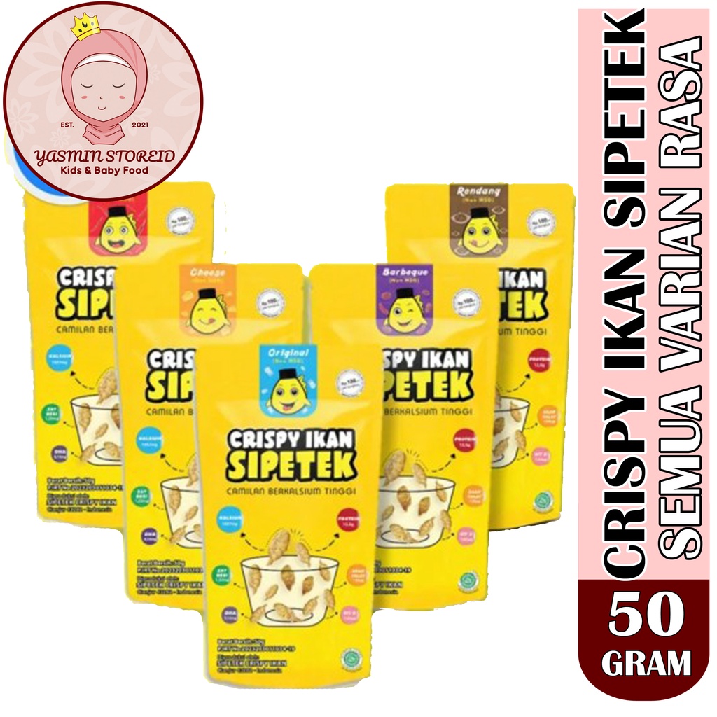 Crispy Ikan Sipetek Tinggi Kalsium 50gr / Lauk Makan Praktis Sipetek 30gr