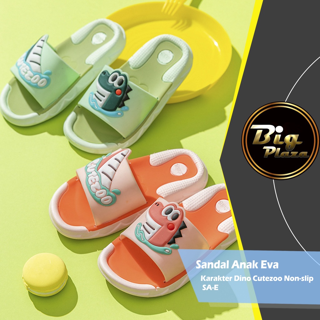 SA-E Sendal / Sandal Anak Eva Lembut Karakter Dino Cutezoo Non-slip 0792