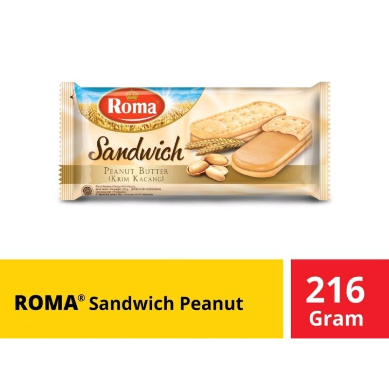 

Roma Sandwich Peanut Butter 216 Gr