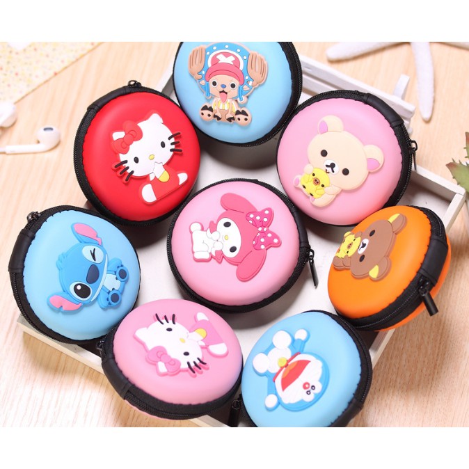 Wadah Earphone / Earphone Bag Karakter / Tempat headset earphone / Tempat Penyimpanan Kabel