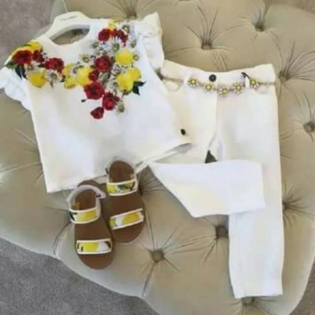 Setelan Anak Dolce Gabanna Fashion White