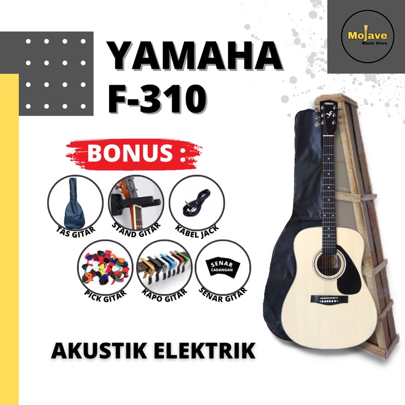 Jual Gitar Akustik Elektrik Yamaha F Murah Free Packing Kayu Berkualitas Bergaransi Harga