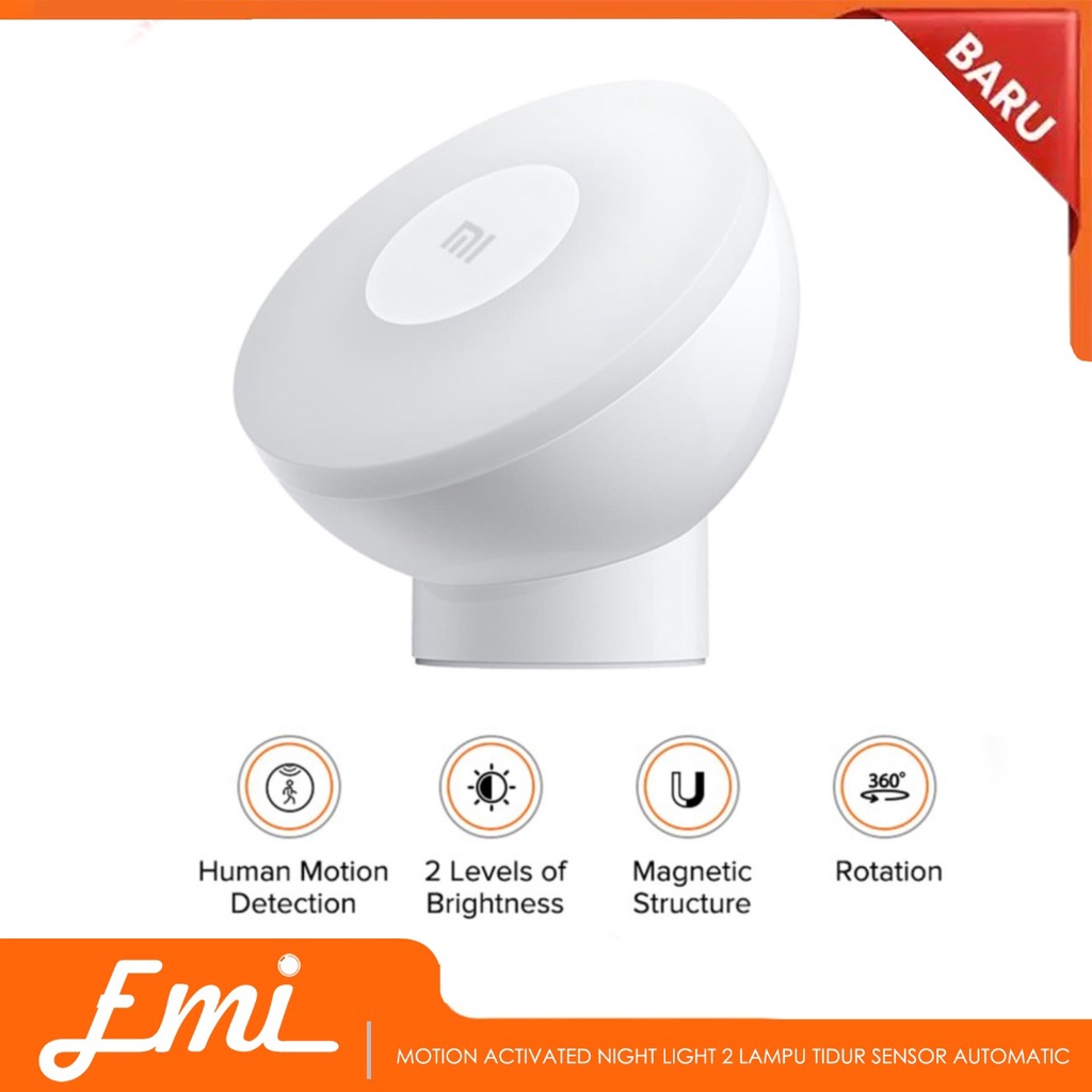 Mijia Night Light 2 Lampu Malam LED Sensor Gerak with Magnet Base - MJYD02YL