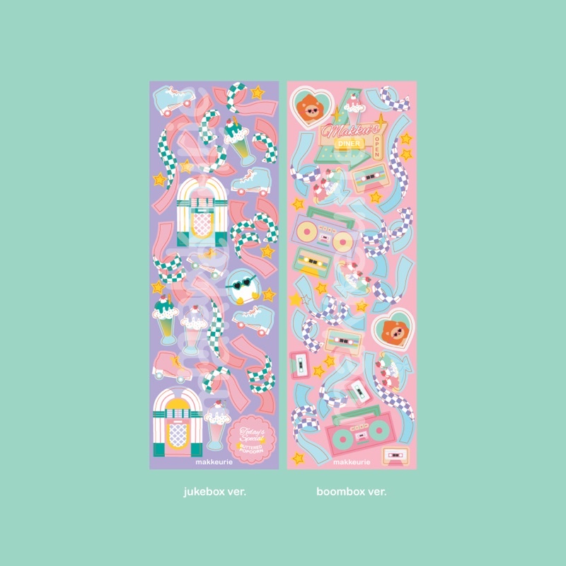 

Makku’s Diner Retro Checkered Confetti Deco Sticker (Kiss Cut)