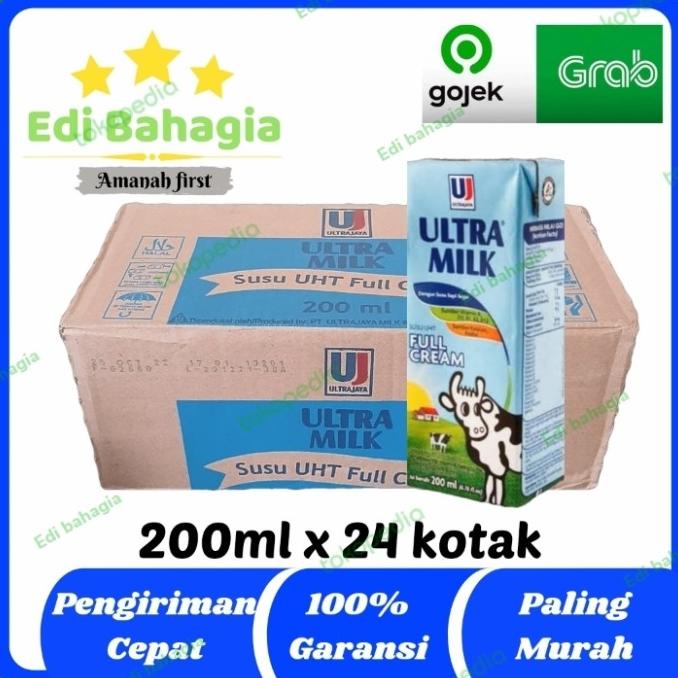 

(BISA COD) Susu UHT full cream Ultra milk 200 ml STOK TERBATAS Kode 1362