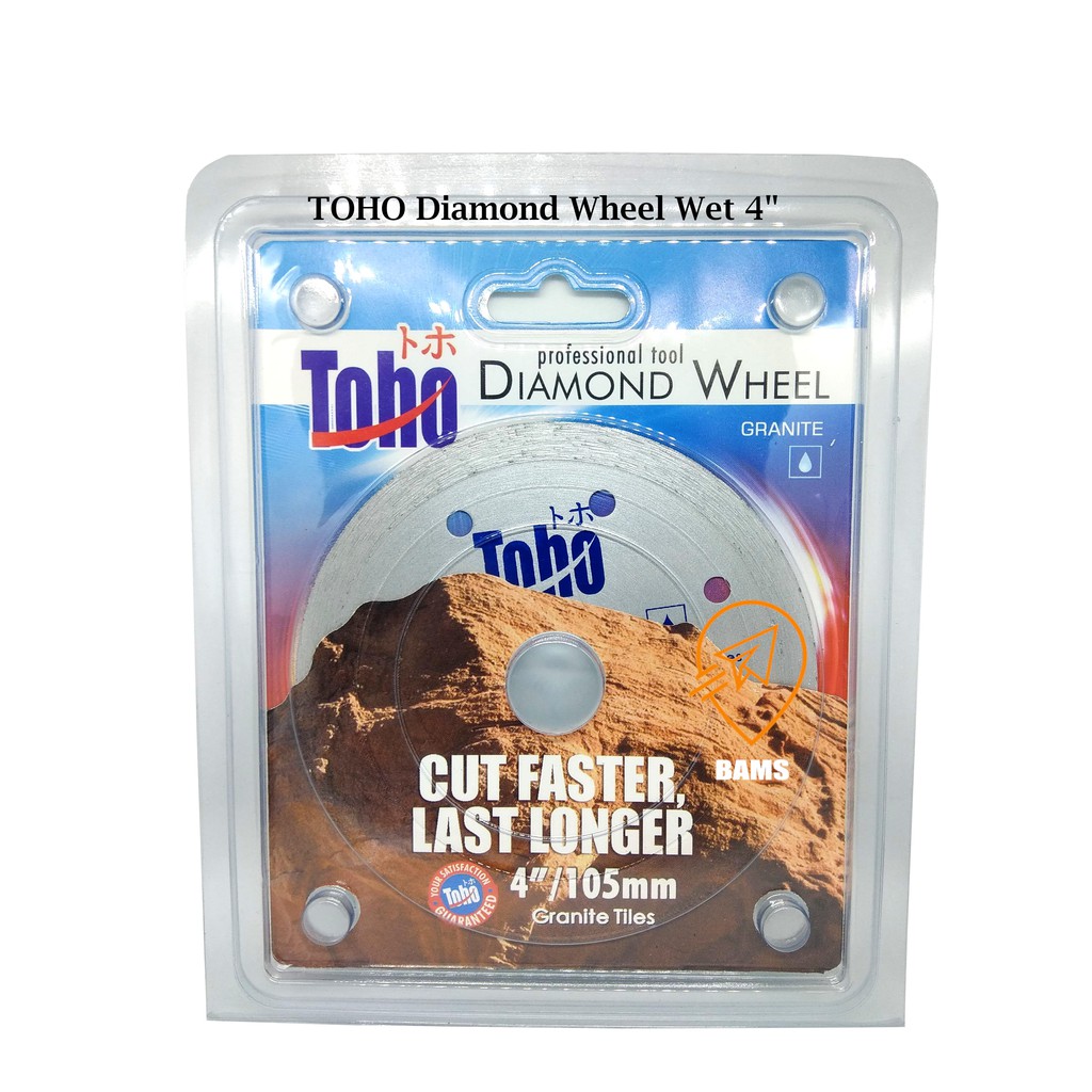 TOHO Diamond Wheel Wet/Mata Gerinda TOHO Basah 4"