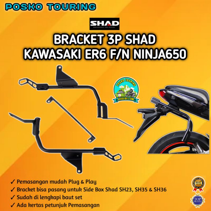 Bracket Side Box 3p Shad Pnp Kawasaki ER6 ER6N ER6F Ninja 650
