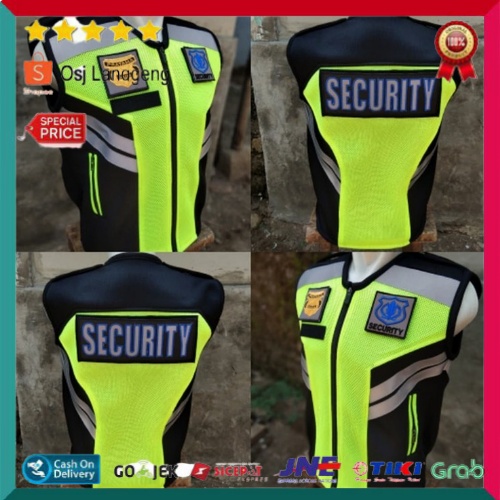 Rompi Security Bahan Jala Double Mesh / Rompi Security Murah