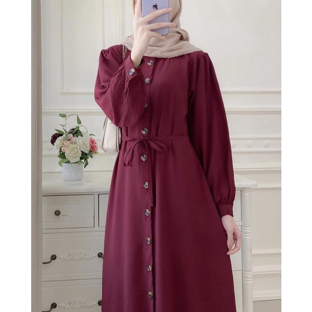 𝐏𝐆𝐌𝐓 •  RALINA DRESS GAMIS CRINKLE AIRFLOW / GAMIS KONDANGAN PESTA / GAMIS SYAR’i