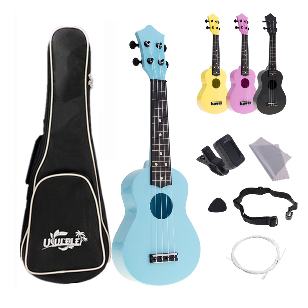 Gitar Akustik Ukulele Soprano 21 &quot;Warna Kuning Untuk Hadiah Anak