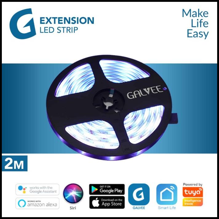 Galvee Smart Led Strip Extension Rgb 2M 2 Meter Wifi For Automation