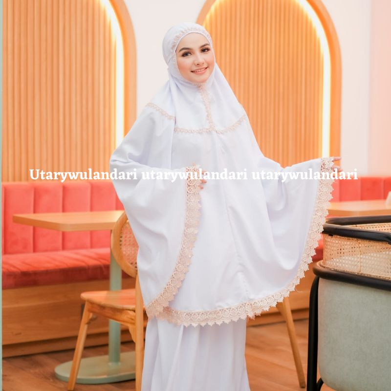 mukena dewasa katun polos RUMAISYAseries