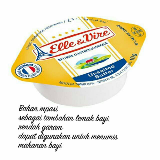 Elle &amp; Vire Unsalted Butter 10gr