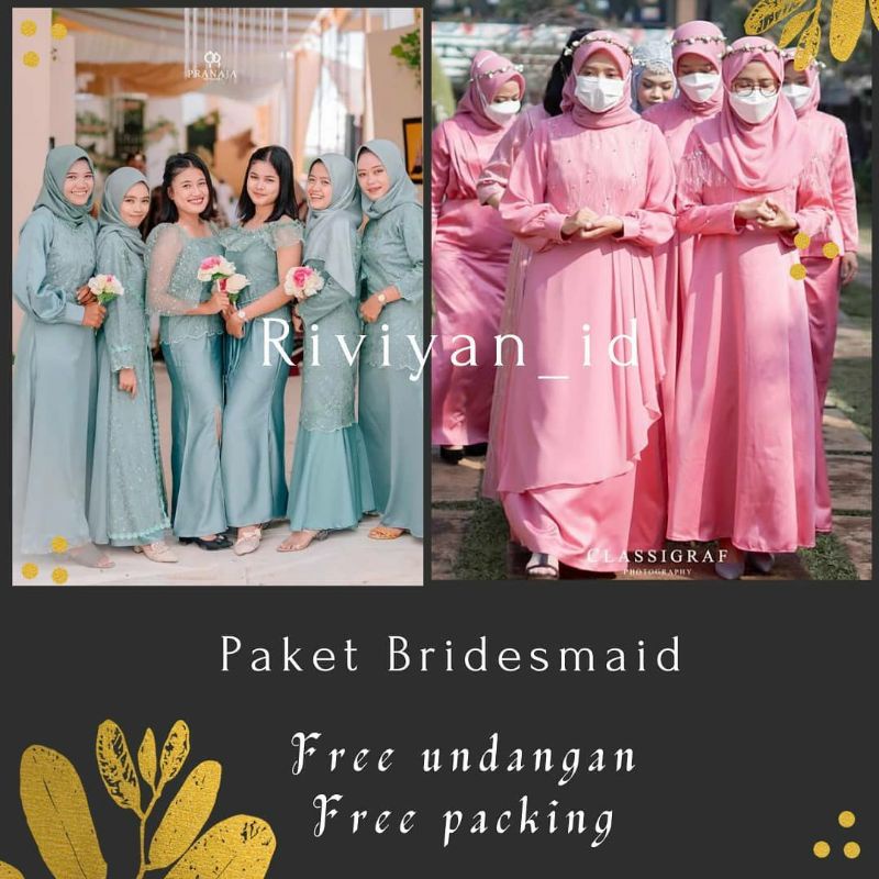Paket Bridesmaid/ Seragam Bridesmaid/ Kain Seragam / Kain Bridesmaid Tile Polka / Seragam Pernikahan