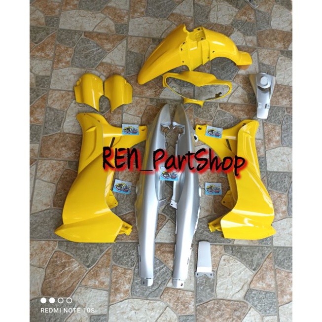 Cover Body Jupiter Z Lama Old Cw FullSet Full Set Halus Kuning Silver Polos