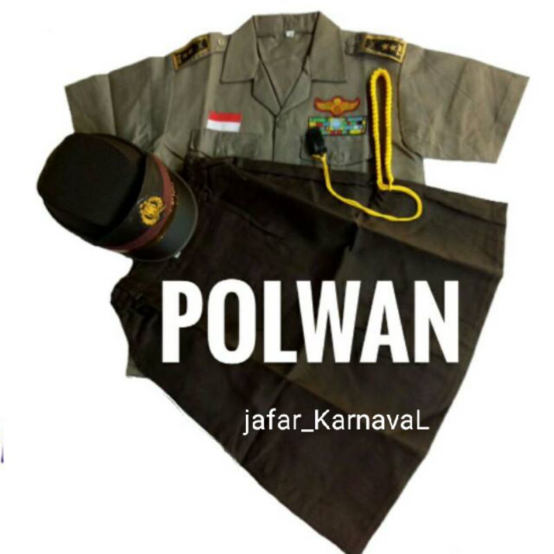 Baju profesi anak polisi/polwan untuk putri.paud-TK&amp;SD BAJU POLWAN ANAK baju polwan cilik