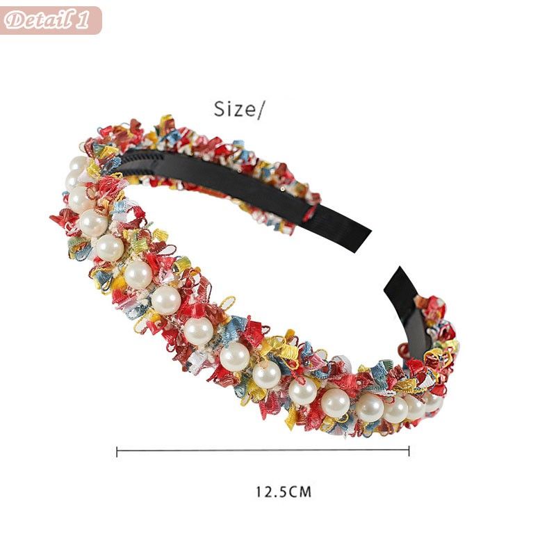 Bando Korea Bunga mutiara colorful Fashion Wanita Korea dewasa aksesoris/Headband