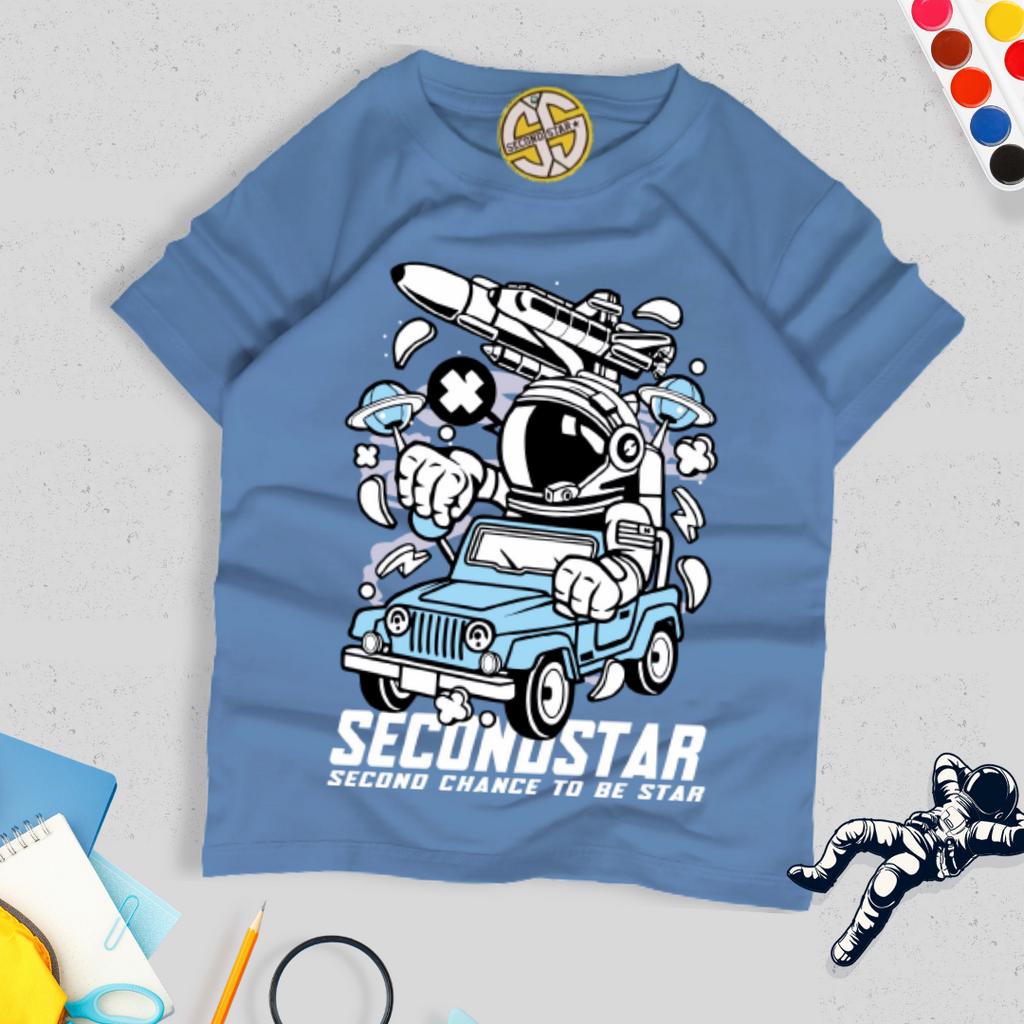 Second Star baju anak Laki-laki perempuan  Kaos oblong 1 - 12 tahun unik ASTRONOT