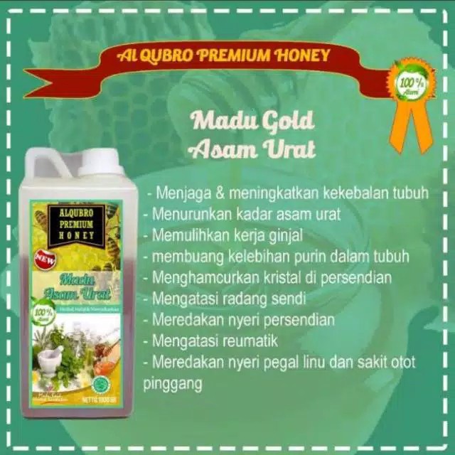

Madu Asam urat NEW AL QUBRO PREMUIM HONEY