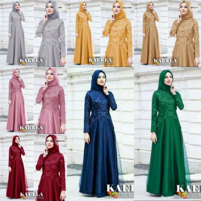 Maxi brukat tile velvet