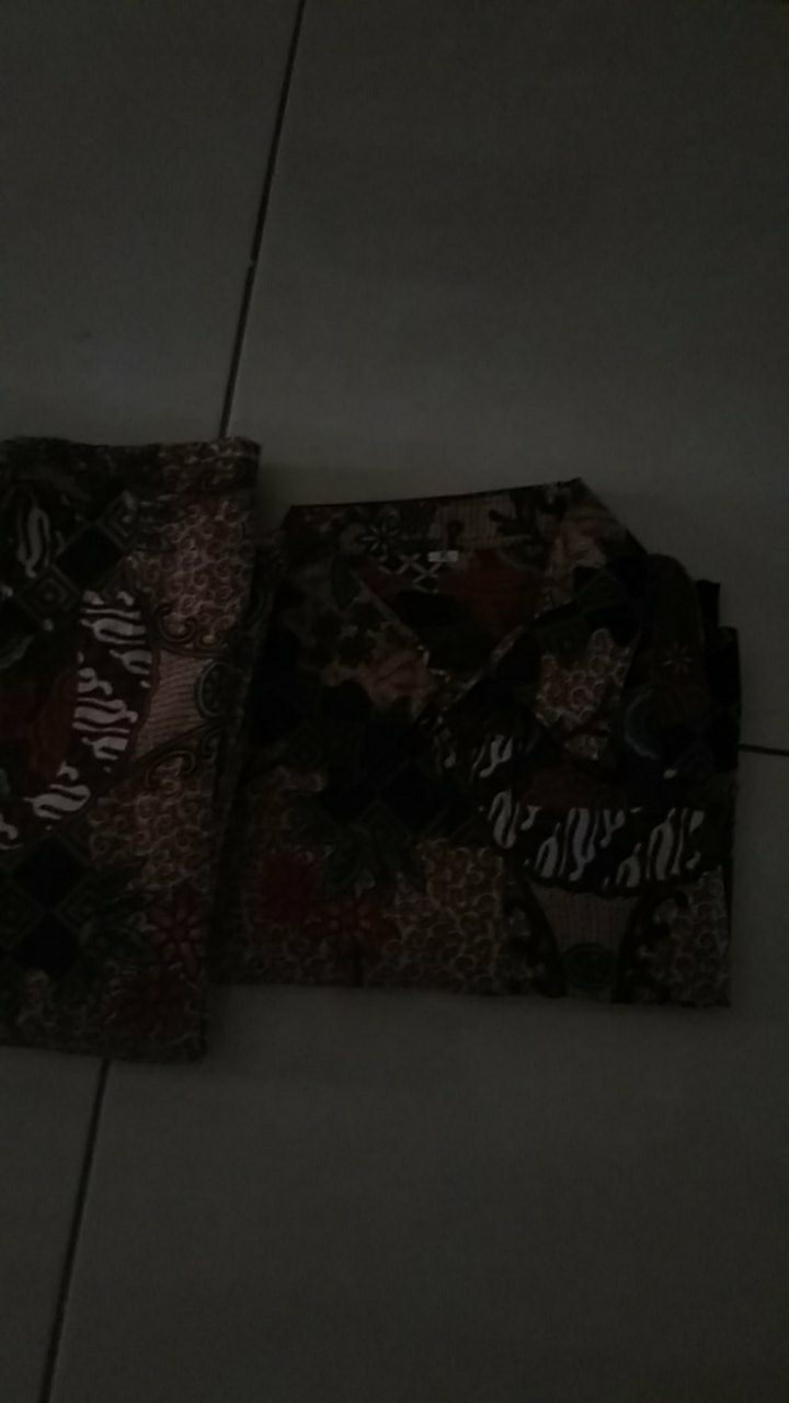 Coupel Gamis Batik Sogan Padi Kombinasi Batik Modern